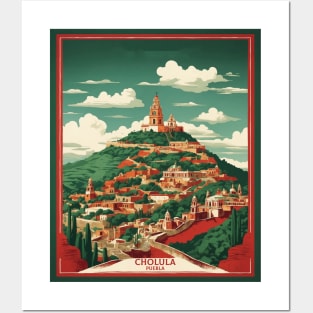 Cholula Puebla Mexico Tourism Travel Vintage Posters and Art